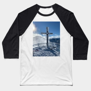 Snowy Cross Baseball T-Shirt